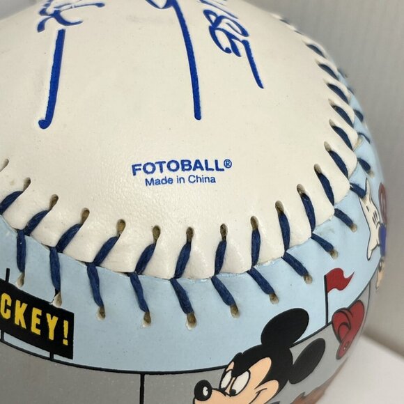 Vintage Disney Baseball Ball Fotoball Mickey Mouse Donald Duck - Picture 7 of 8